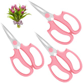 Housolution Flower Scissors 3PCS set with pink handles