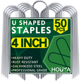 houya 4-inch U-shaped garden stakes front view