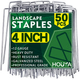 houya 50 Pack Landscape Staples 4 inch front view