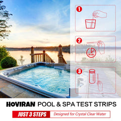 HOVIRAN Pool Salt Test Strips 9 in 1 packaging