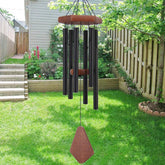 Howarmer 28 inch black wind chime front view