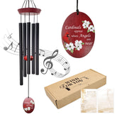 Howarmer 33" Cardinal Memorial Wind Chime with red wood sail
