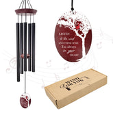 Howarmer Cardinal Memorial Wind Chimes with Tree of Life design