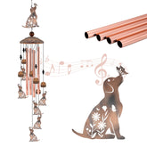 Howarmer Dog Wind Chimes front view with dog topper