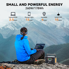 HOWEASY Portable Power Station side view showing dimensions