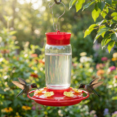Hpewi Hummingbird Feeder 20oz showing six flower-shaped feeding ports