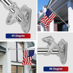 HPGOED flag pole holder at 45-degree angle
