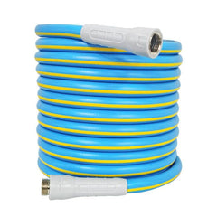 HQMPC garden hose 5/8 in. x 30 ft front view, blue