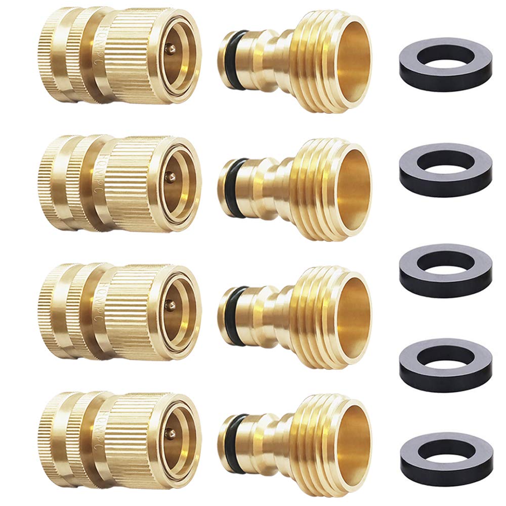 HQMPC Garden Hose Quick Connect Fittings set with connectors