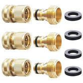 HQMPC garden hose quick connect solid brass connector set