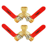 HQMPC Garden Hose Y Valve Splitter brass design front view