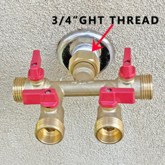 HQMPC Hose Splitter with four hoses attached