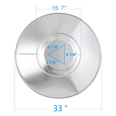 HQQ outdoor Patio Heater Reflector Shield side view, showing mounting holes