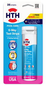 HTH Pool Care 6-Way Test Strips package front view