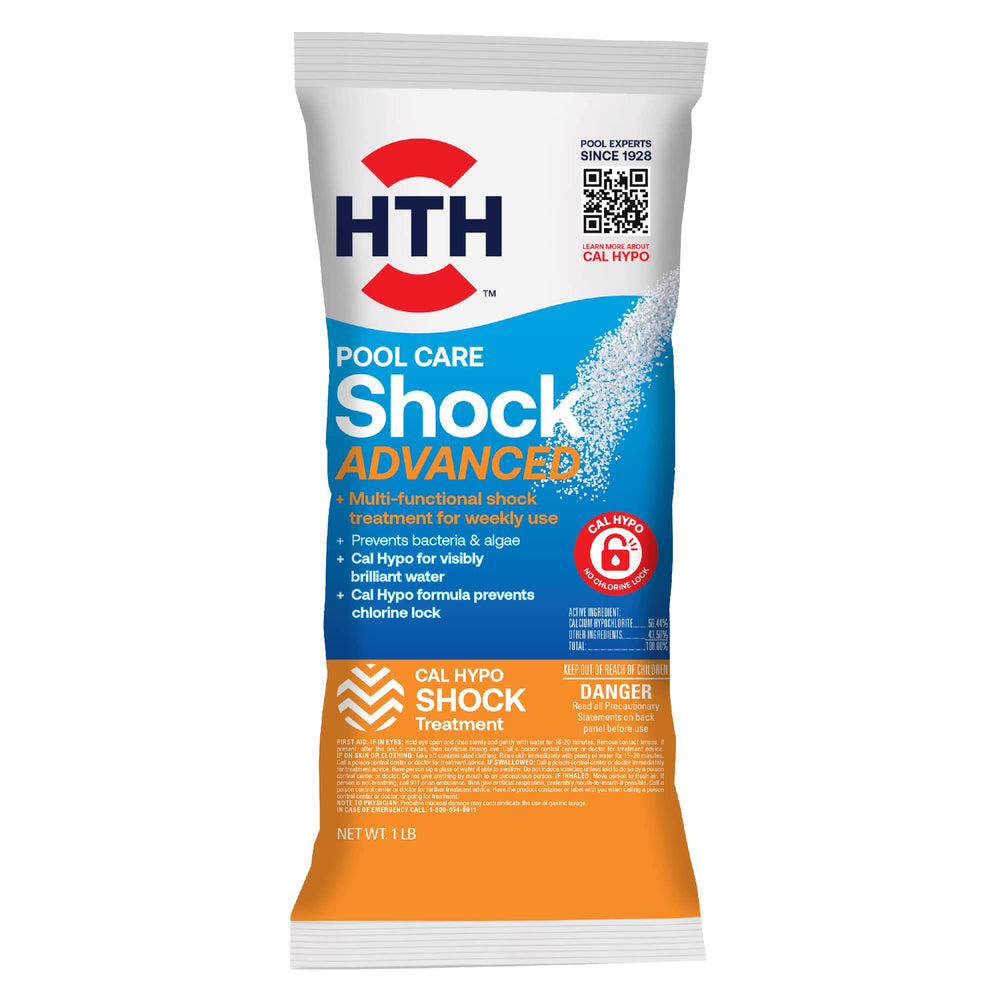 HTH Swimming Pool Care Shock Advanced 1 lb front view