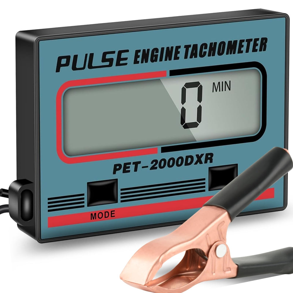 HTPREC Small Engine Tachometer front view with display