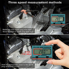 HTPREC Small Engine Tachometer side view showing clip