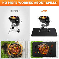Huchiz Under Grill Mat folded for storage