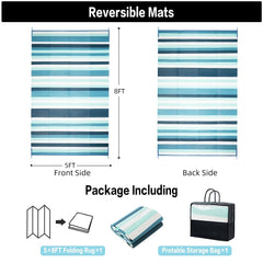 HUGEAR outdoor rug on a patio with furniture