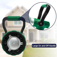 HugeDawn Garden Hose Nozzle demonstrating the high-pressure jet stream