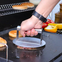 HULISEN Stainless Steel Burger Press in professional packaging