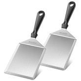 HULISEN Stainless Steel Spatula front view, silver finish