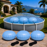 Hungdao Pool Cover Pillow 4x4 ft blue front view