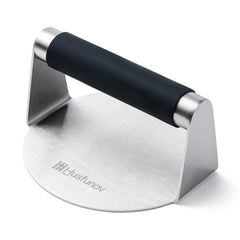 Husfunov 5.5 Inch Stainless Steel Burger Press with heat-resistant handle