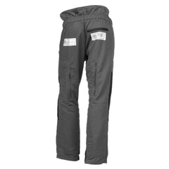 Husqvarna Chainsaw Pants Medium side view showcasing reflective logo