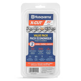 Husqvarna X-Cut SP33G 20 Inch Chainsaw Chain front view
