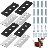 Huthbrother Snow Blower Impeller Modification Kit components including rubber paddles and metal straps