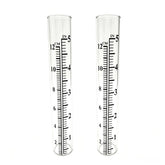 HUTNUOY 5-inch rain gauge replacement tube glass front view