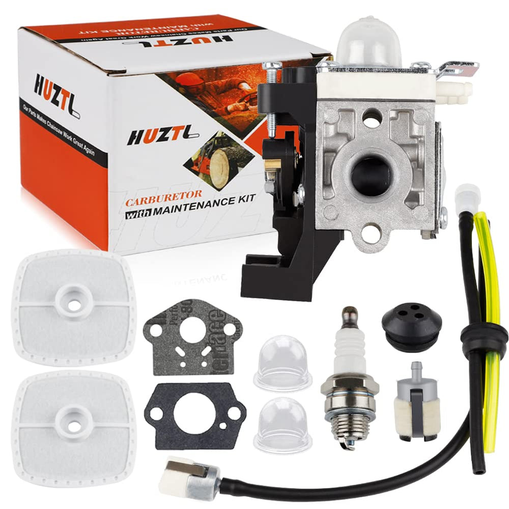 HUZTL SRM 225 Carburetor front view with tuning kit components