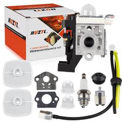 HUZTL SRM 225 Carburetor front view with tuning kit components