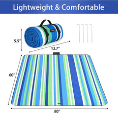 HX&OD Outdoor Picnic Blanket folded size 12''L x 4''W x 4''H