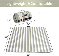 HX&OD Outdoor Picnic Blanket folded size comparison