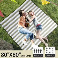HX&OD picnic blanket showing waterproof backing