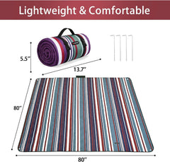 HX&OD Picnic Blanket with ground spikes in use