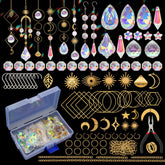 HYBEADS DIY Crystal Suncatcher Kit with various crystal beads and tools