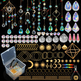 HYBEADS DIY Suncatcher Kit 400 pieces assorted beads and tools
