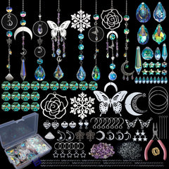 HYBEADS DIY Suncatchers Kit 400pcs with assorted crystal beads