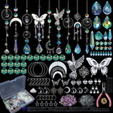 HYBEADS DIY Suncatchers Kit with 400 pieces of crystal supplies