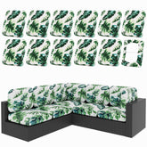 hyha 12Pcs Monstera Deliciosa Patio Cushion Covers front view