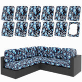 hyha 12Pcs Patio Cushion Covers in Bluebell color, front view