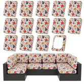 hyha 14PCS Patio Cushion Covers Flower Vine front view