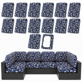 hyha 14Pcs Patio Cushion Covers in Baroque colour front view