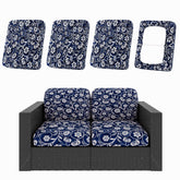 hyha 4PCS Patio Cushion Covers in Baroque design front view