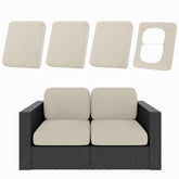 hyha 4Pcs patio cushion covers taupe front view