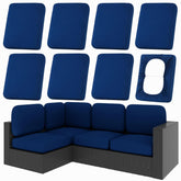 hyha 8Pcs patio cushion covers in navy color, front view