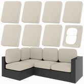 hyha 8Pcs Patio Cushion Covers in taupe, front view